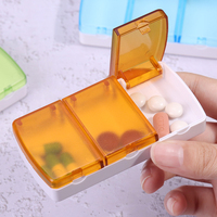 1PC Sealed 3 Grids apteczka przenośna apteczka do przechowywania opieki zdrowotnej plastikowe pudełko przenośne podróżne pudełeczko na tabletki 1